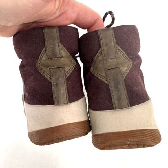 Timberland Women Kiri Up Waterproof Leather Hiker Ankle Boots brown Red Size 7.5 - Picture 6 of 9